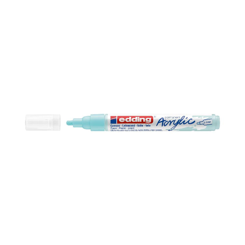 Rotulador Permanente Pintura Acrílica de 2-3mm Azul Pastel Edding