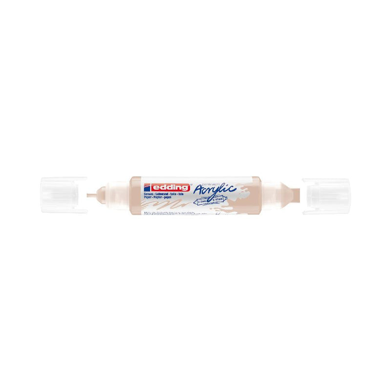 Rotulador Permanente Pintura Acrílica Doble Punta 2-3mm 5-10mm Beige Cálido Edding